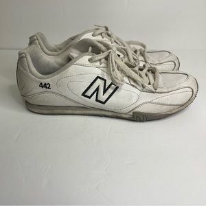 NEW BALANCE 442 CW442WSP Womens White Size 9.5 B Lace Up Sneakers